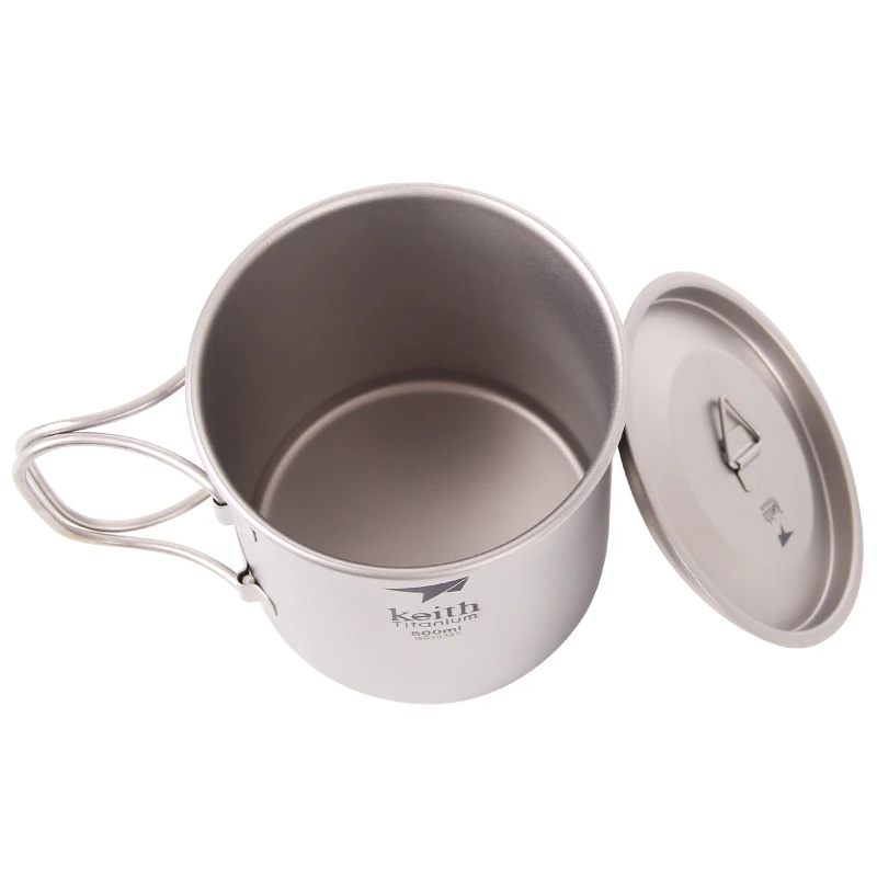 Keith Ti3201 300 ml de taza al aire libre vajilla Camping viajar mango plegable taza
