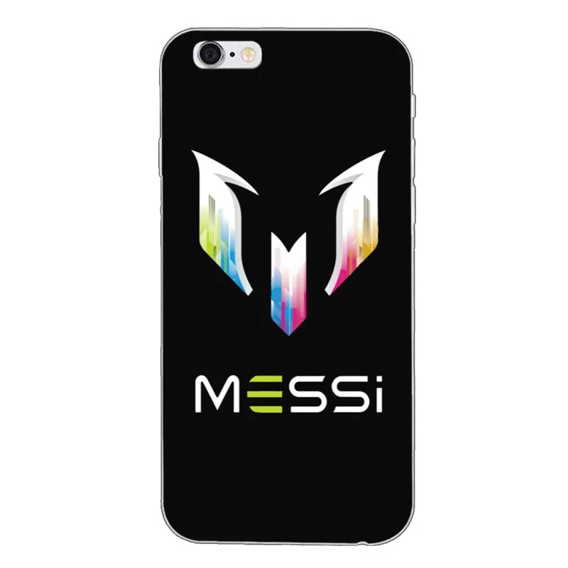 Футбол leo Messi логотип тонкий силиконовый мягкий чехол для телефона для iPhone X XR XS Max 8 7 6 6s plus 5 5S 5c SE 4 4S - Цвет: leoMessilogoA03
