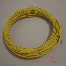 J Тип 2*0,3 мм PTFE Температура регулятор температуры с термопарным измеренный провод