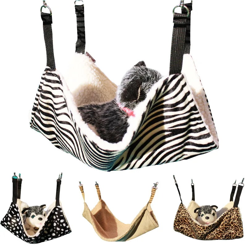 

7 Colors Soft Hanging Cat Bed Mat Winter Warm Cat Hammock Bed Pet Cats litter Mat For Hamster Chinchilla Kitten Cage Beds Cover