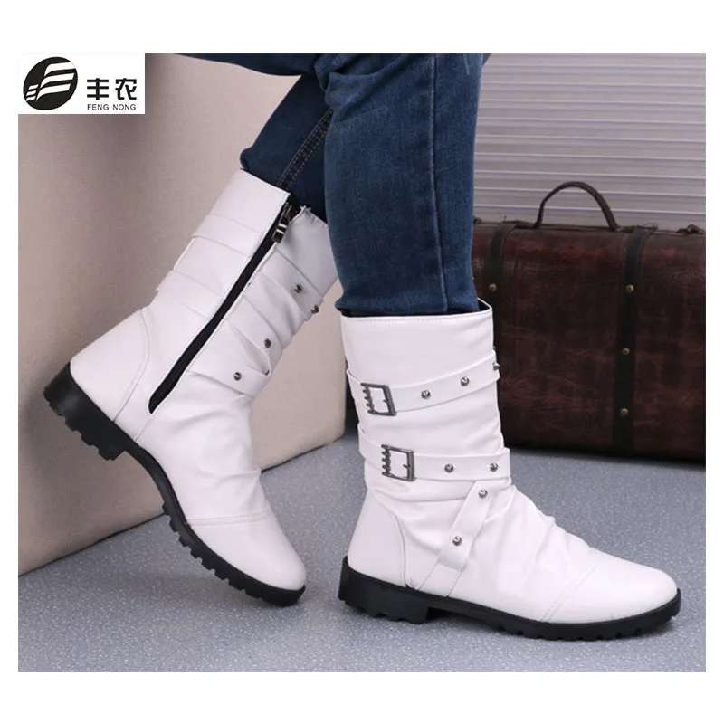 tall white snow boots