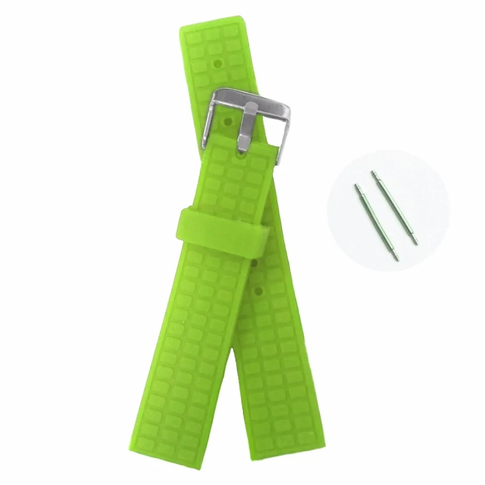 

20mm Neon Green Waterproof Silicone Rubber Watch Band Strap WB1224G20JB