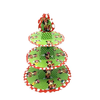 

3-tier Cupcake Stand Cupcake Wrappers Minnie Mouse Birthday Party Supplies Kids Baby Shower Favors Cupcake Decoration Set