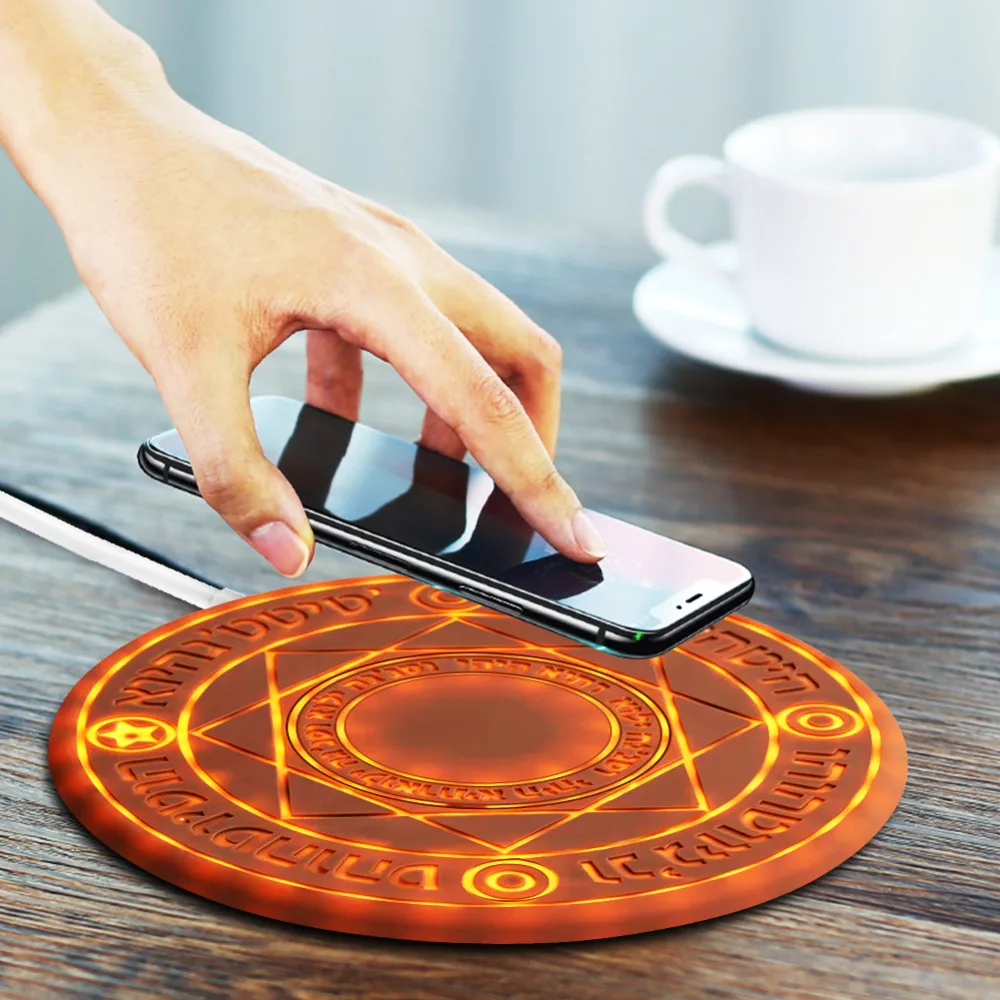 

New Comic Magic Array Wireless Charger 5W/10W Magic Circle Qi Wireless Universal Fast Charger drop shipping 12.1