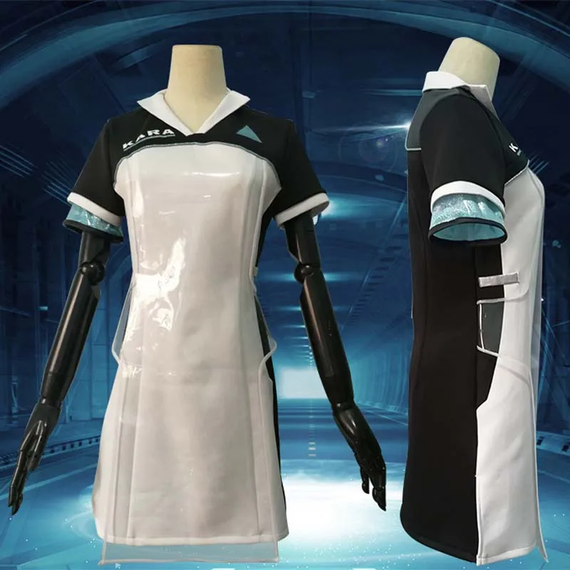 Coshome Game Detroit Become Human Kara Cosplay Costume Code AX400 Agent Outfit Girls Cute Dress Halloween Carnival Uniforms (2)