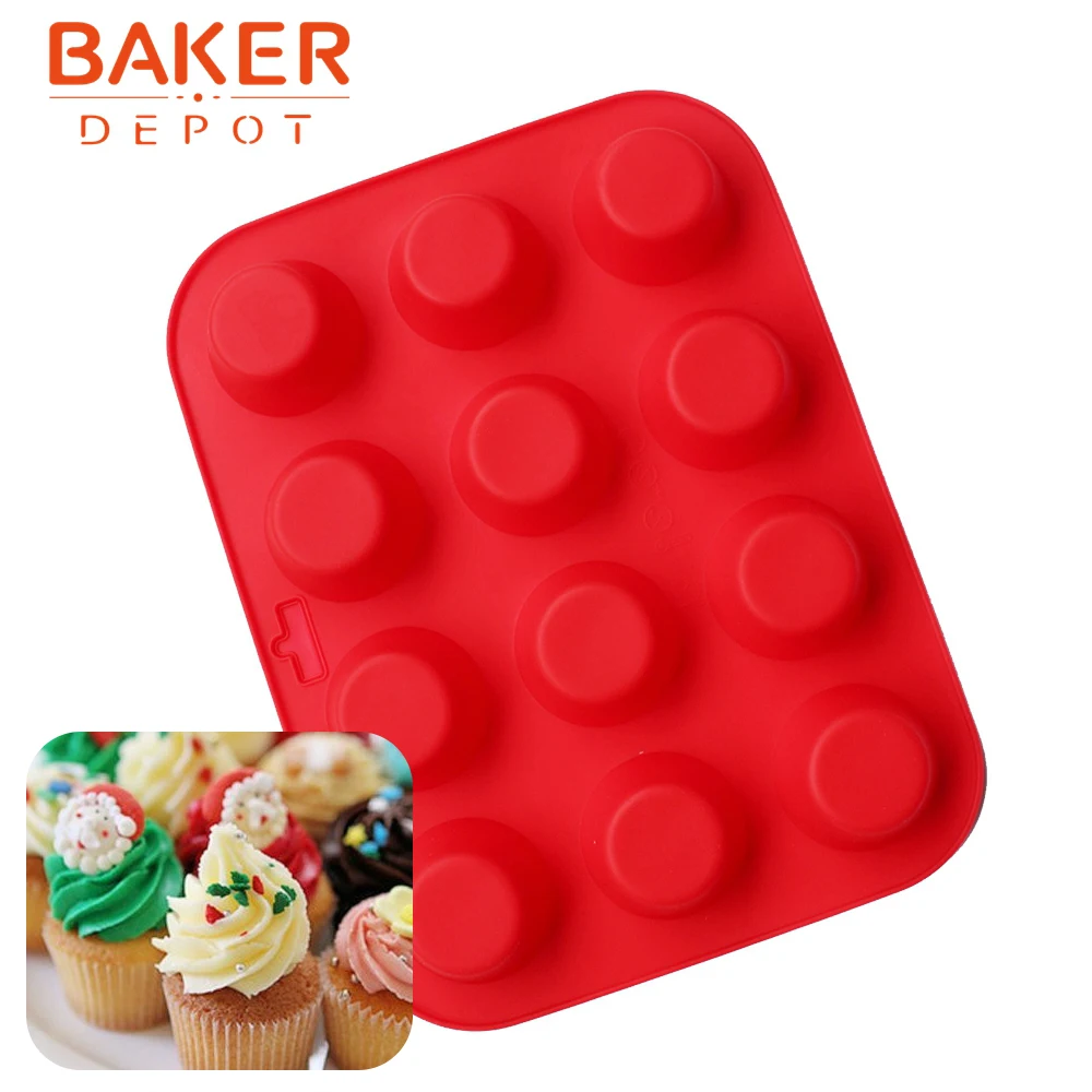 BAKER DEPOT silicone Small Cake mould muffin cupcakes molds Jello