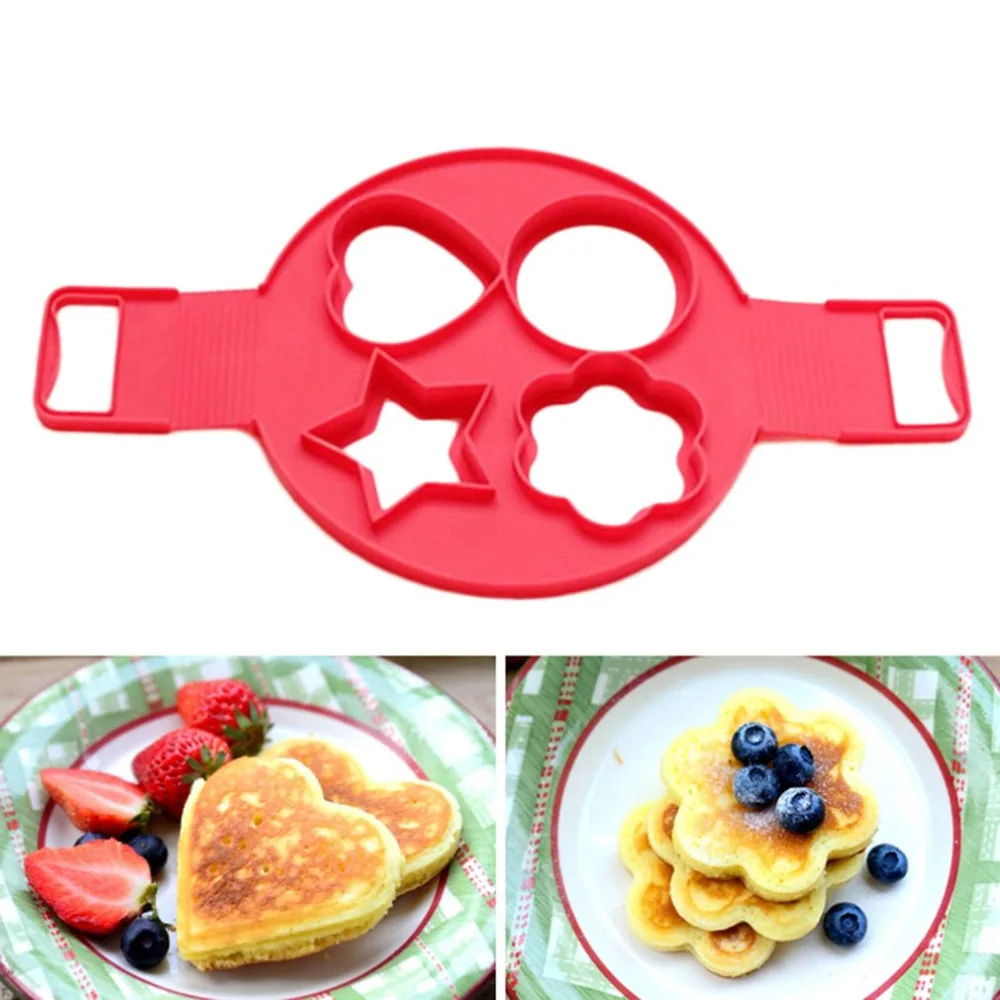 4 Holes Cooking Tool Egg Cake Pancakes Mold Silicone Baking Cake Mold