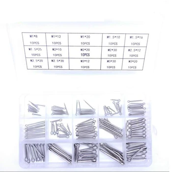 

150Pcs Split Cotter Pins Kit Set W/ Box Stainless Steel Assortment Split-Cotter Fastening Pins 15 Types M1-M3 Hot Sale Wholesale