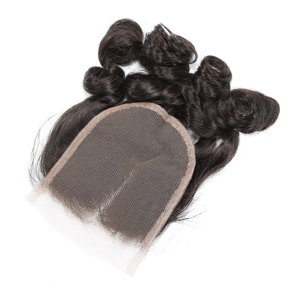 ILARIA волосы бразильский закрытия шнурка с волосы младенца свободная волна 4x4 натуральные волосы топ закрытия средняя часть часть 3 часть