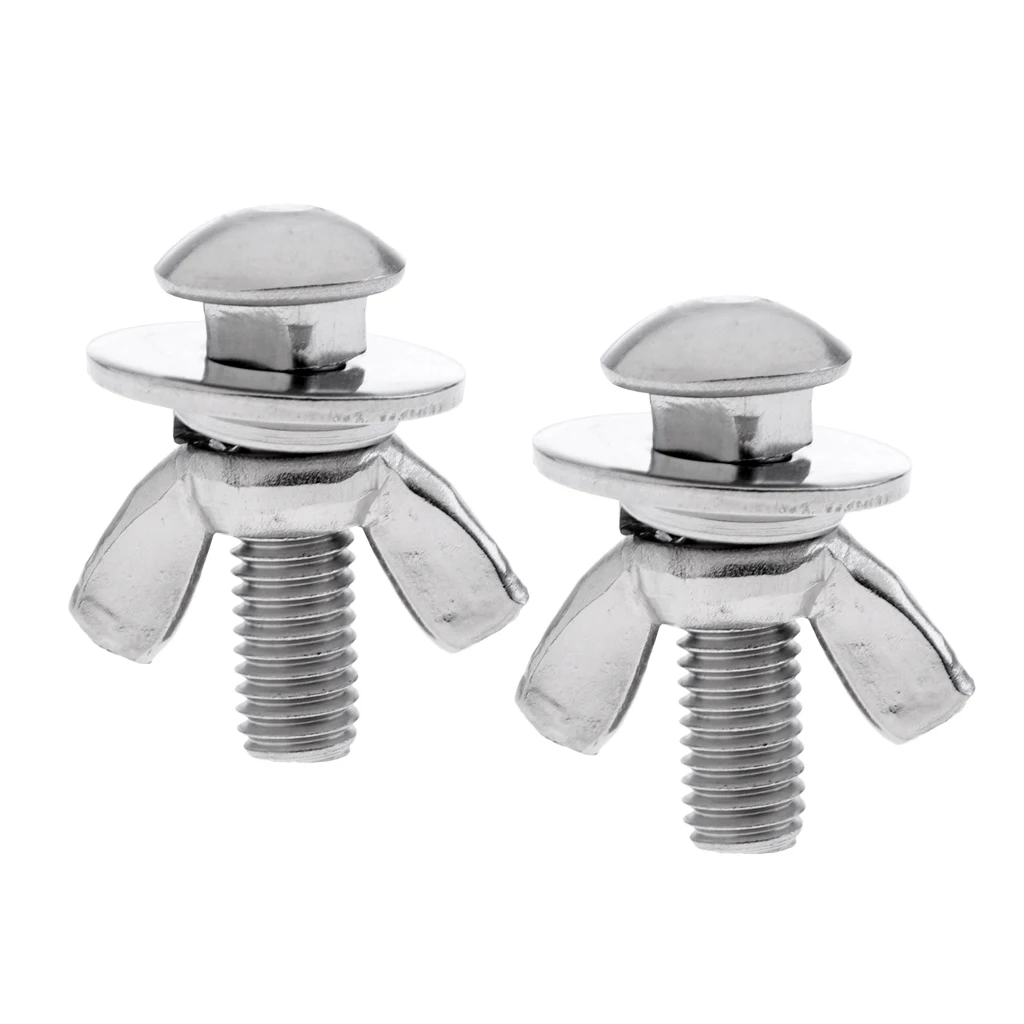 2 Sets Scuba Diving Backplate Stainless Steel Butterfly Screw Bolts Nuts