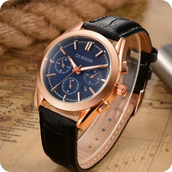 

OUKESHI New watches men luxury brand fashion casual military Sports watches waterproof Analog Quartz leather Watch Reloj Hombre