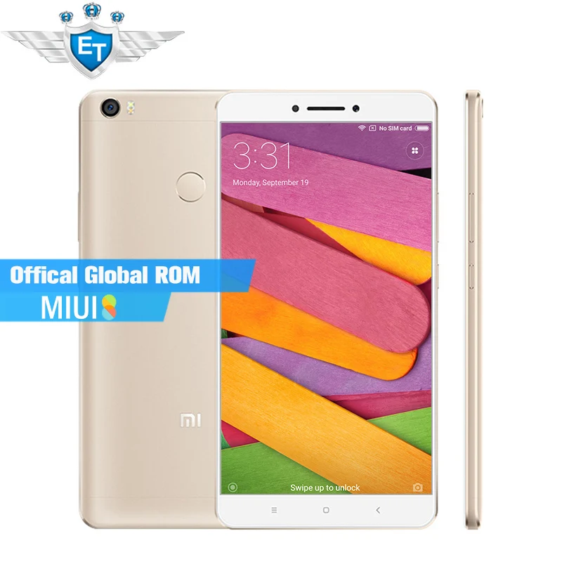 Original Xiaomi Mi Max 6.44" 1080P Big Screen Cell Phone 4G LTE Snapdragon 650 Hexa Core 3GB 32GB 4850mAh 16.0MP Fingerprint