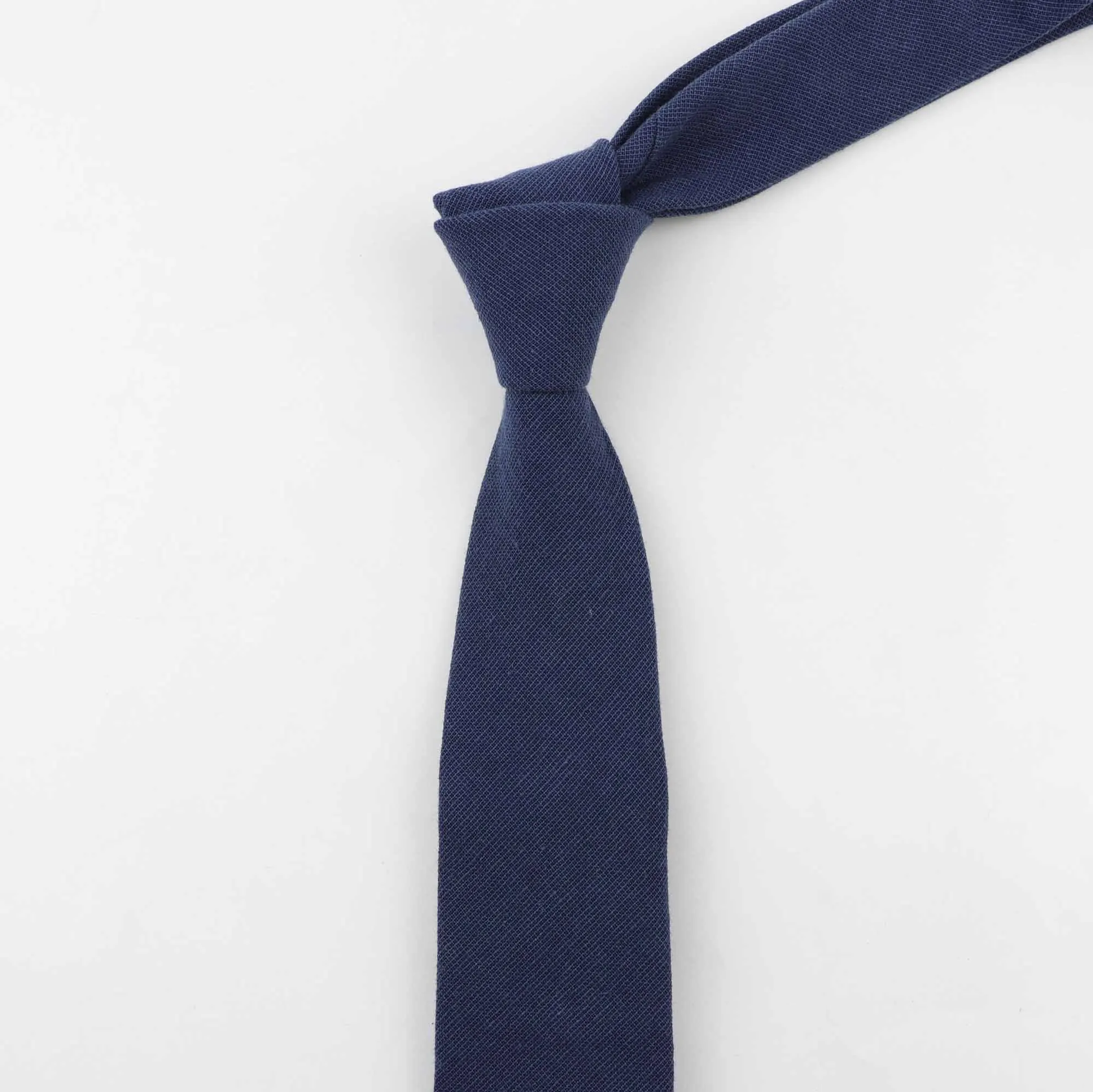 Высокое количество хлопок Галстуки мужской сплошной цвет узкий галстук тонкий тощий галстук узкие толстые Галстуки - Цвет: 19