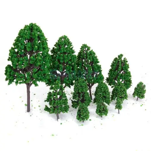 24pcs Multi Scale Poplar Trees Model Train Railroad Scenery Landscape HO OO