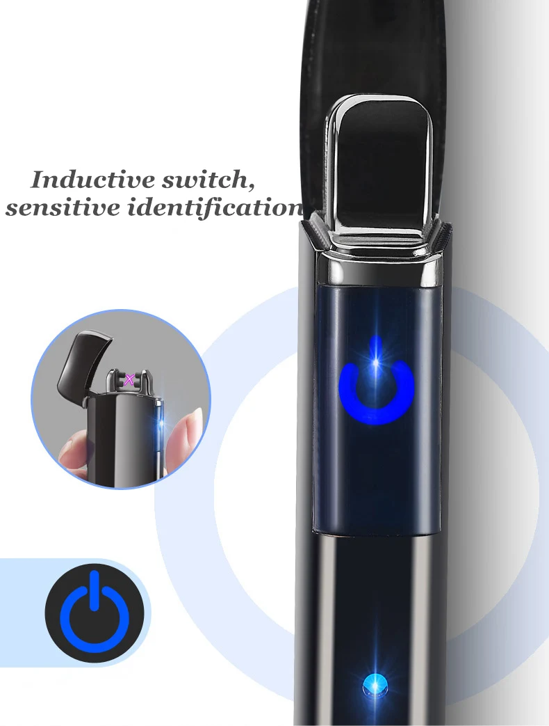 Новая USB зажигалка электрическая двойная дуговая горелка Зажигалка перезаряжаемая ветрозащитная плазменная сигарета аксессуары Thunder Pulse Cross