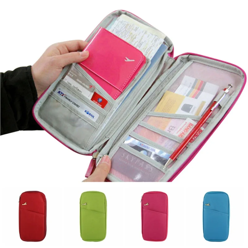 

Korean Style Passport Wallet Polyester Travelus Multifunction Credit Card Package ID Holder Travel Storage Bag New