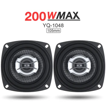 

2pcs 4 Inch 2 Way 200W Car Speaker Automobile Car HiFi Audio Full Range Frequency Coaxial Speaker Loudspeaker for Cars Vehicle