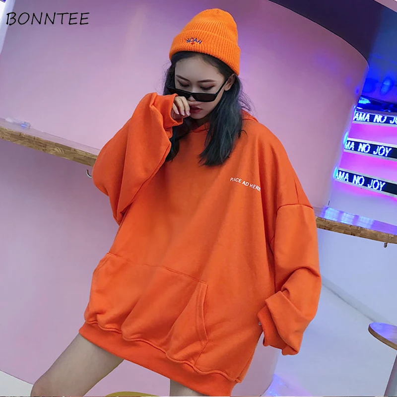 

Hoodies Women Soft Warm Trendy Elegant All-match High-quality Korean Style Loose Leisure Daily Womens Female Lovely Simple 2019