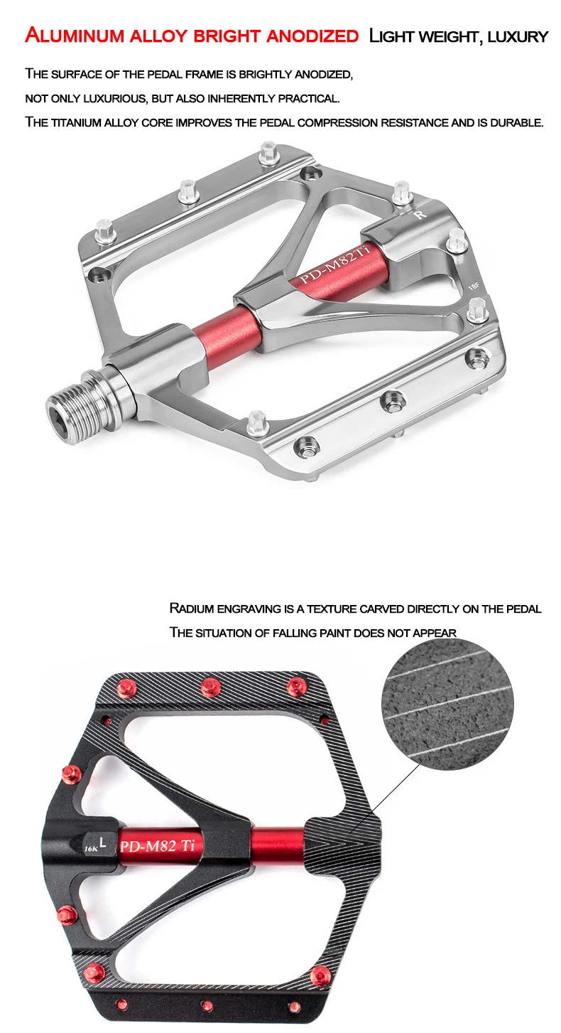 PROMEND, сверхлегкие педали для горного велосипеда, педали для велосипеда, титановый стержень, подшипники, легкие протекторы, педали для велосипеда