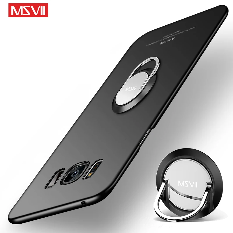 

For Samsung Galaxy S8 S9 Plus Case Cover Msvii Finger Ring Skin Coque For Galaxy S8 S9 Plus Case Cover For Samsung S 8 9 Cases