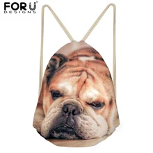 FORUDESIGNS/Женская милая школьная сумка на шнурках для девочек с 3D принтом, маленький женский рюкзак, сумка для хранения, сумки на плечо