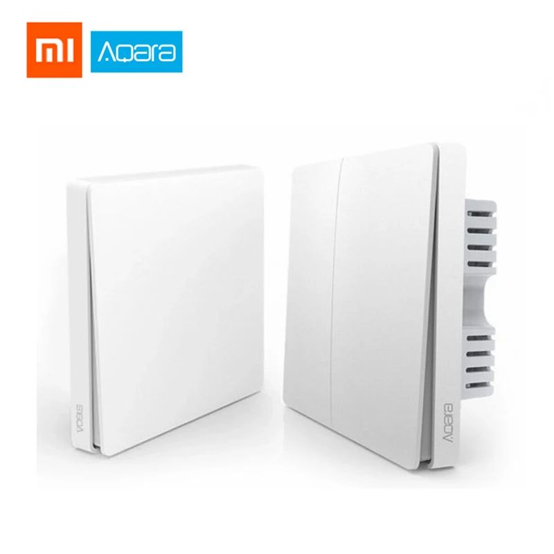 

Xiaomi Aqara Wall Switch Smart ZigBee Zero Line Fire Wire Light Remote Control Wireless Key Wall Switch Without Neutral Mi Home