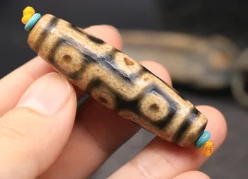 

Treasure Magic Power Magic LKbrother 4A Super Magic Power Tibetan Old Agate 9 Eye Etched dZi Bead Pendant 58MM