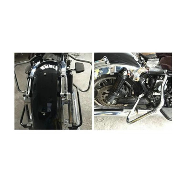 Motorcycle Saddlebags Bracket Guard Support Bar For Harley-Davidson Touring Electra Road Glide 1997-2008 (1)895