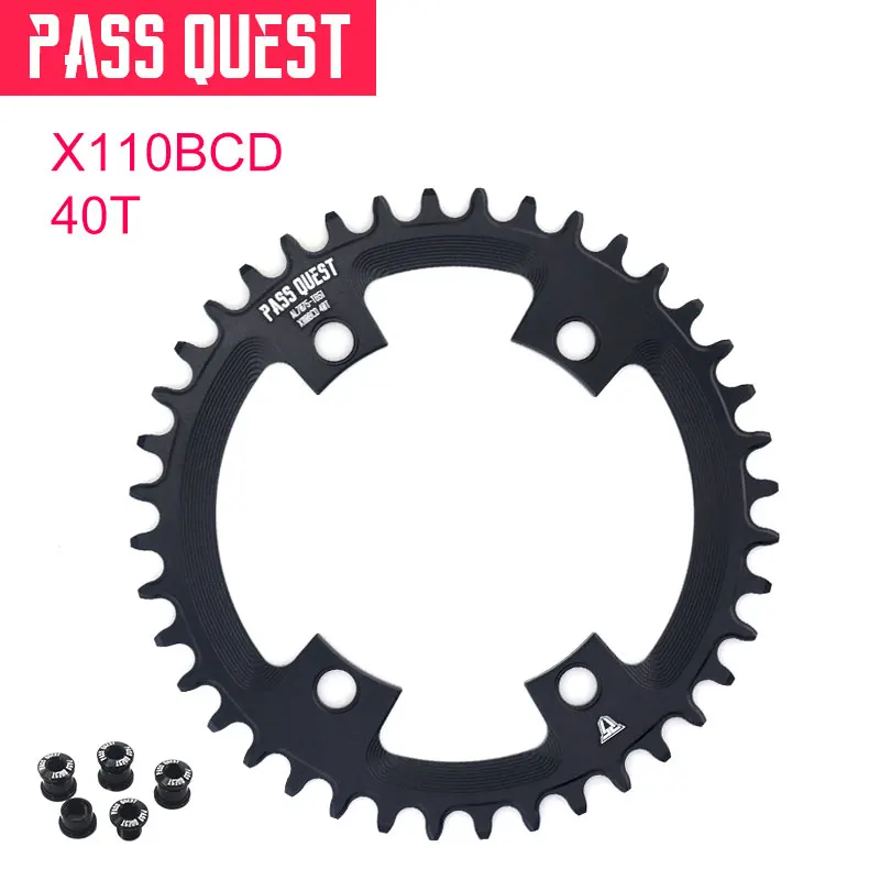 Пройти квест Road цепное колесо для велосипеда 110 BCD круглая цепочка кольцо 40 t-52 t подходит для R2000 R3000 4700 5800 6800 DA9000 - Цвет: 40T back