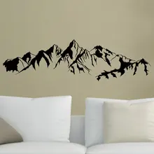 Горный диапазон виниловые наклейки на стену с природой декорации домашнее украшение гостиной ТВ задний план двери стикер вид природы водонепроницаемый