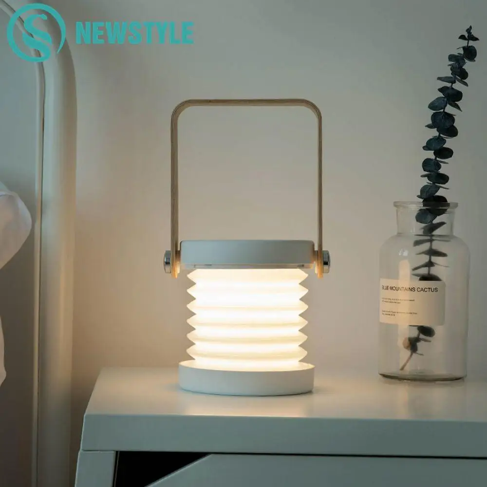 

Foldable Touch Dimmable Reading LED Night Light Portable Lantern Lamp USB Rechargeable for Children Kids Gift Bedside Bedroom