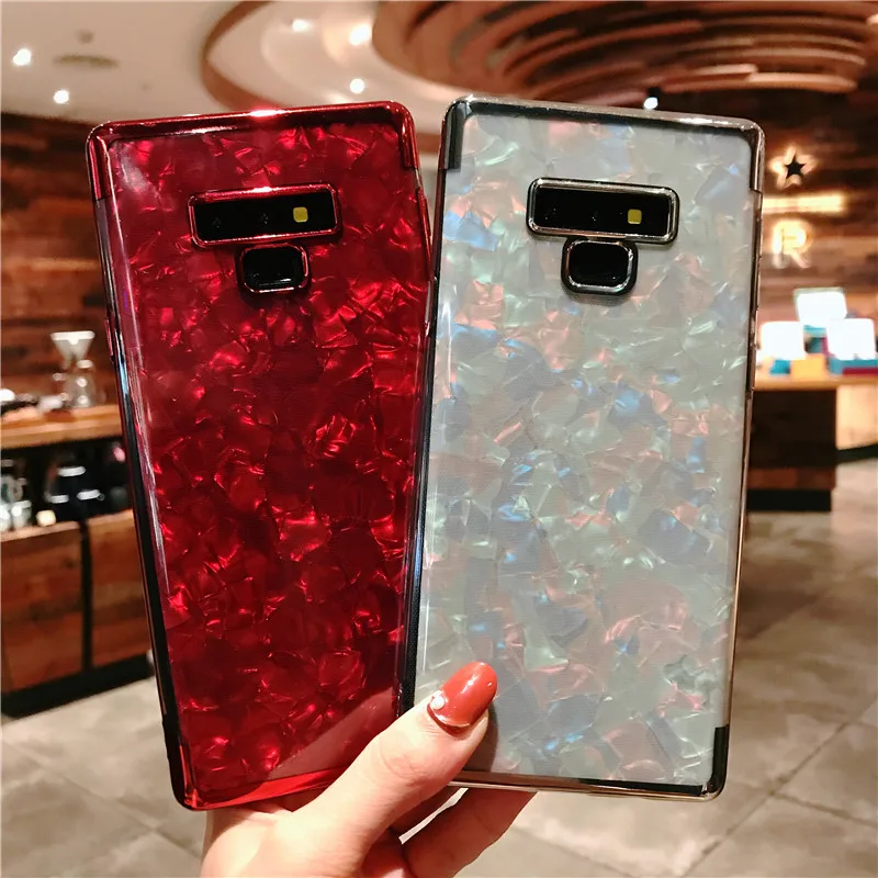 Мраморный чехол для Samsung Note 9 S10 S10e блестящий из ТПУ Galaxy A6 A7 A8 J4 J6 J8 2018 Силиконовые