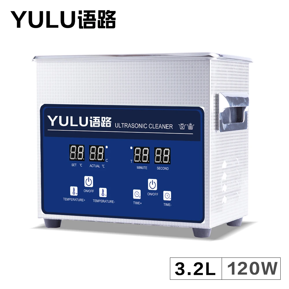 

YULU Digital 3.2L Ultrasonic Cleaning Machine Bath Dental Equipment MainBoard Parts Timer Heater Ultrasound Washing 3L Tank