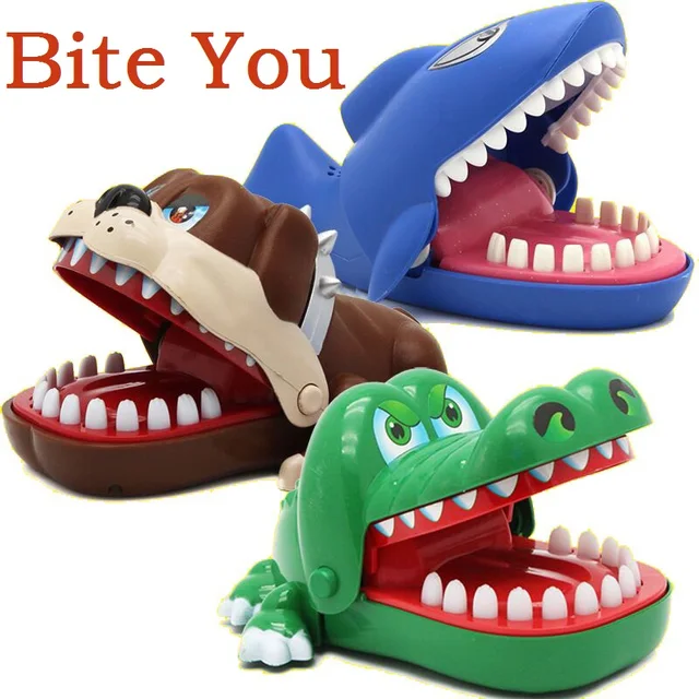 crocodile Dog Shark Funny Toy Creative Electric Mouth Bite Game Family Challenge Game Kids Push Teeth Toy Plastic Bite Finger