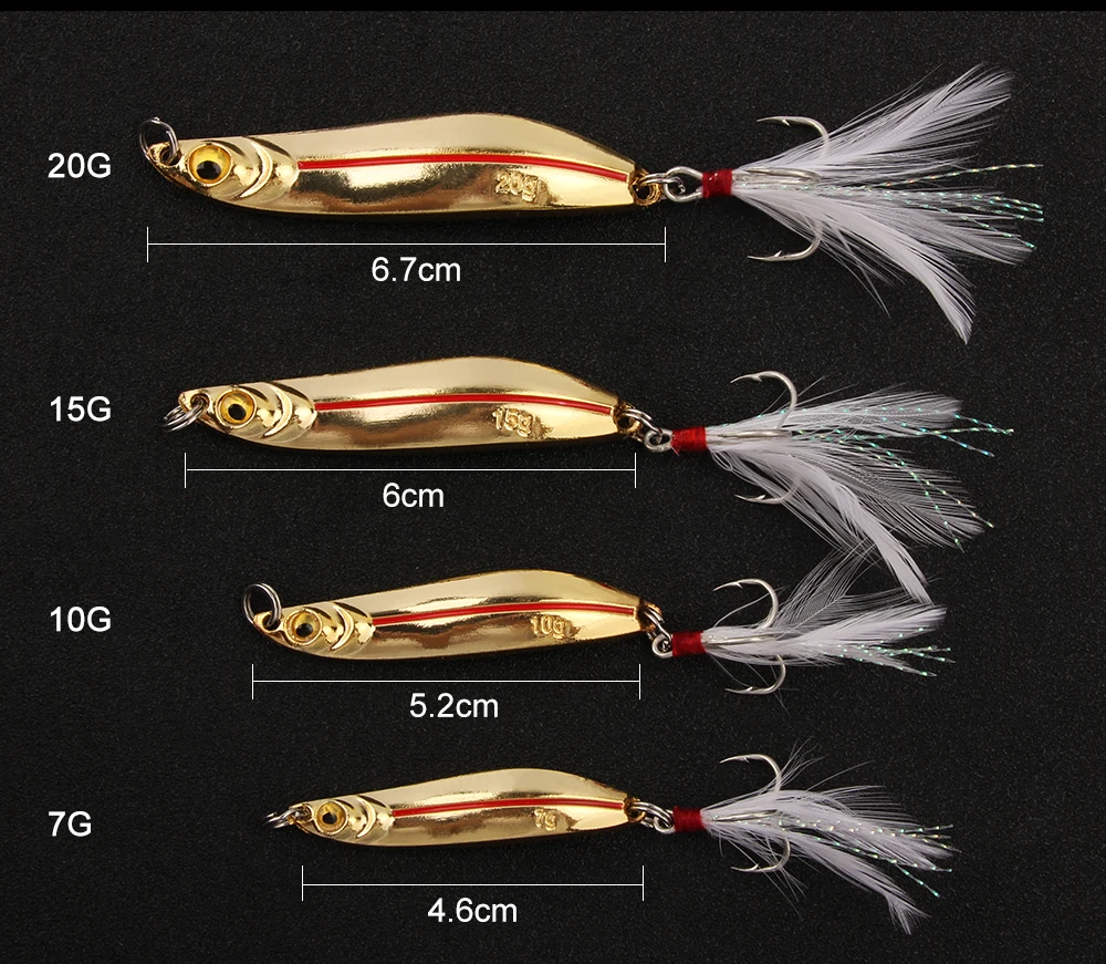 Spinpoler Vertical Jigs Laser Slow Jigging Lure Metal Fishing Casting Spoons 5 Colors 7g 10g 15g 20g Weights, Pack Of 2  (2)