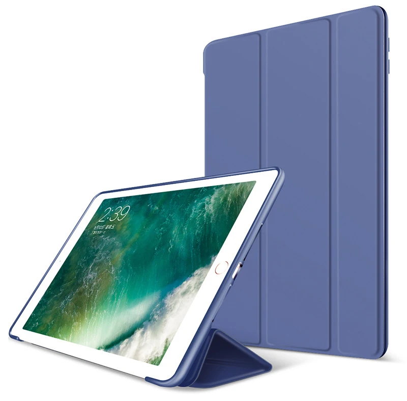 Для iPad Air 10,5 дюймов чехол с мягким силиконовым дном+ умный чехол из искусственной кожи с функцией пробуждения и сна A2153 A2152