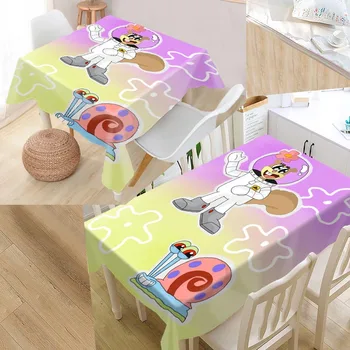 

Custom Spongebob Pattern Tablecloth Waterproof Oilproof Rectangular Home Wedding Tablecloth Textiles