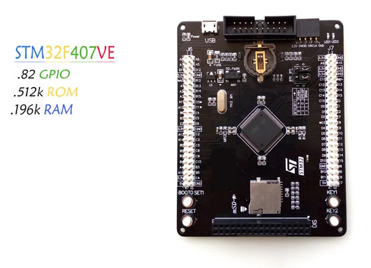 Макетная плата STM32F407VE высокое качество ARM M4 STM32F4 Совместимость с несколькими