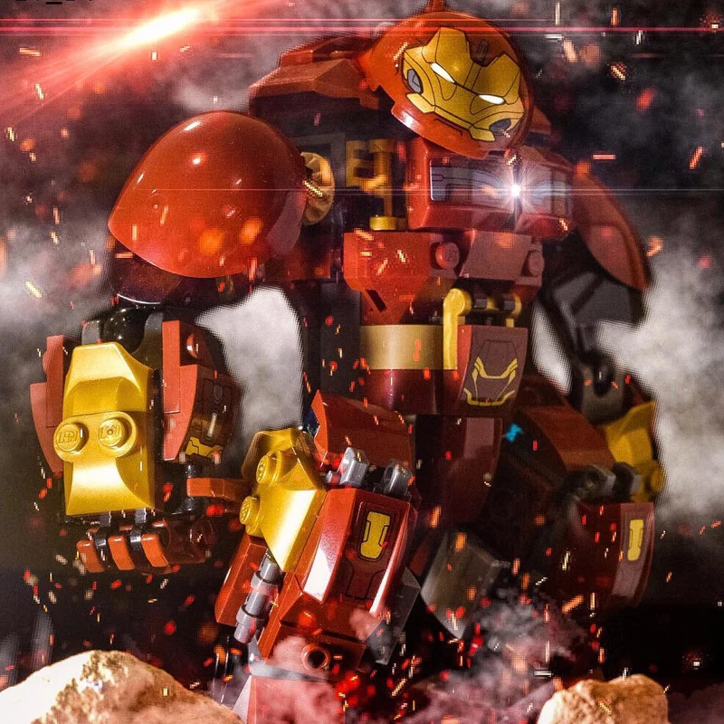 

Marvel Super Heroes Avengers Infinity War Ironman Hulk buster Smash-u Building Blocks Iron Man 76104 Toy