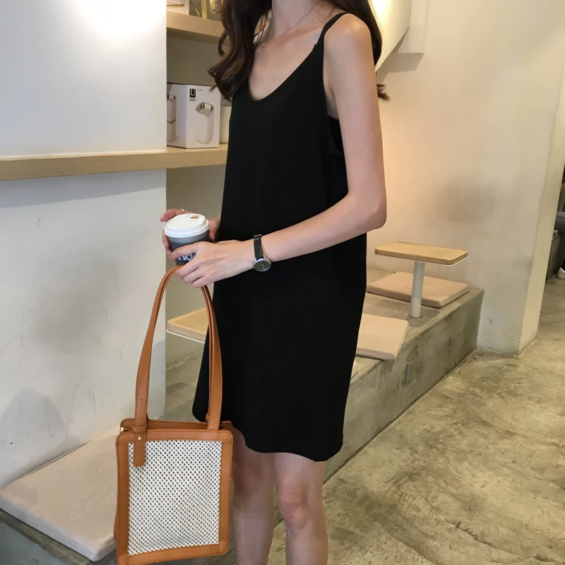 

Summer Dress 2018 korean style Women Sexy Spaghetti Strap Dress Women (C6128)