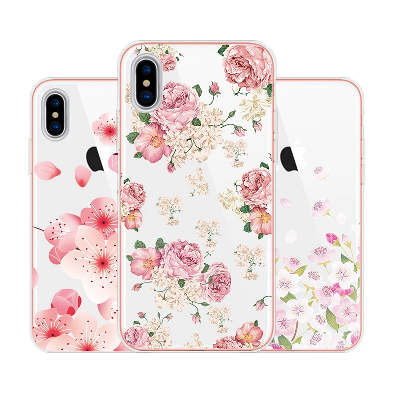 LANCASE 3D Flower Case for iPhone 8 Case Lovely Soft TPU Fundas for ...