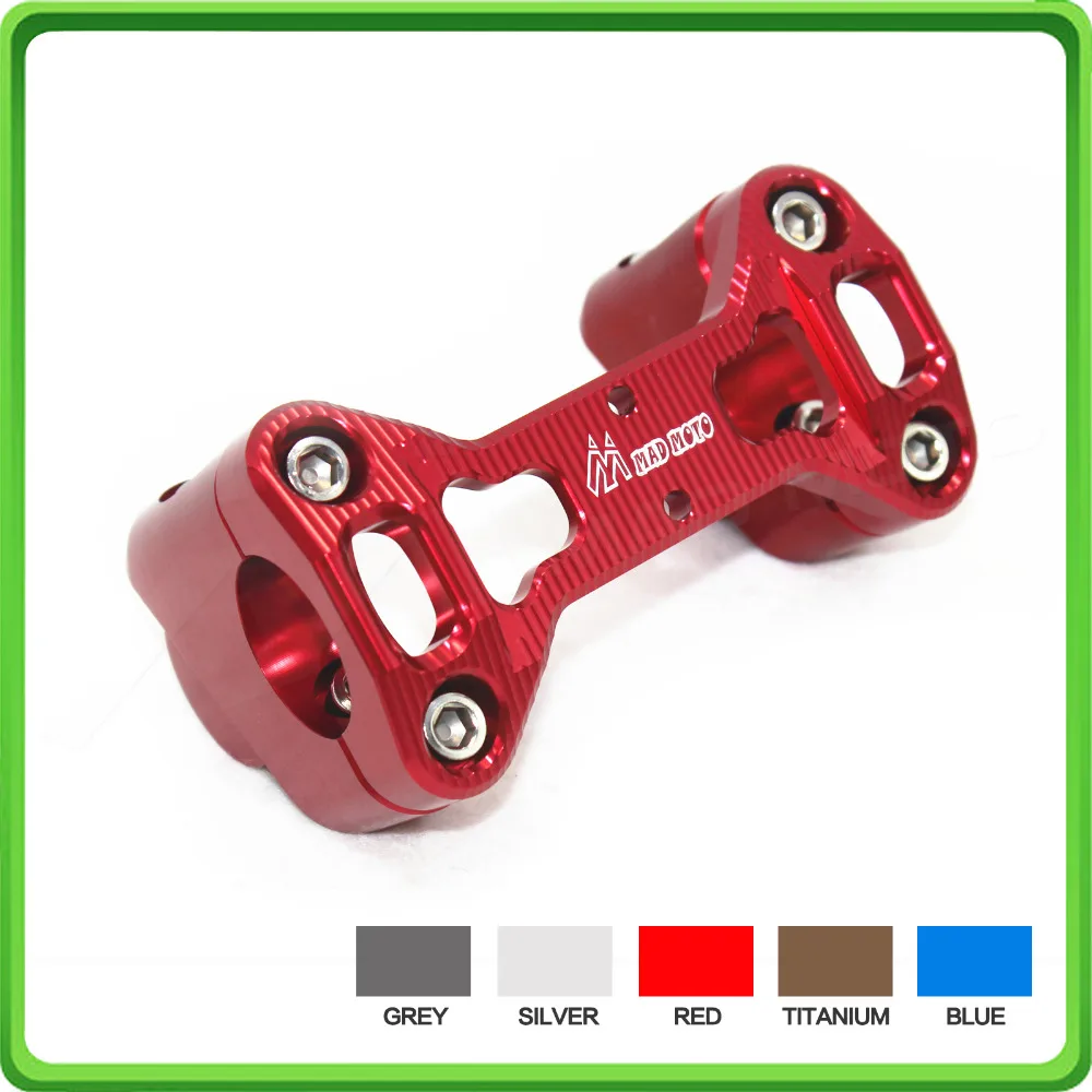 CNC Handlebar Handle Bar Riser Clamp Kit For BMW R1200GS R1200 R1200 GSA ADV Adventure Water-Cooled 2013 2014 2015 2016 2017 Red (2)