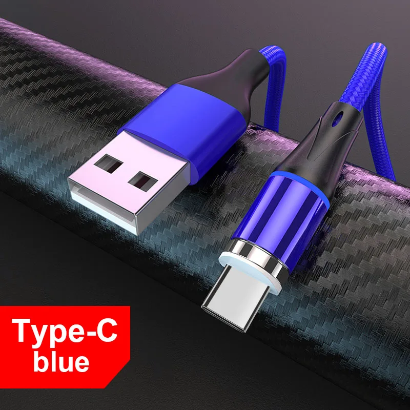 Suhach магнитное зарядное устройство Micro Usb кабель для iphone Usb type C Быстрая Зарядка адаптер магнит зарядное устройство провод для samsung Xiaomi шнур - Цвет: Blue Type C Cable