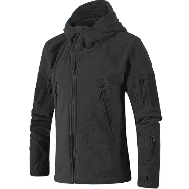 

2019 Spring Winter Tactical Thicken Fleece Jacket Men Warm Polar Military Army Jacket Patchwork Multi Pocket Man Outerwear Coat