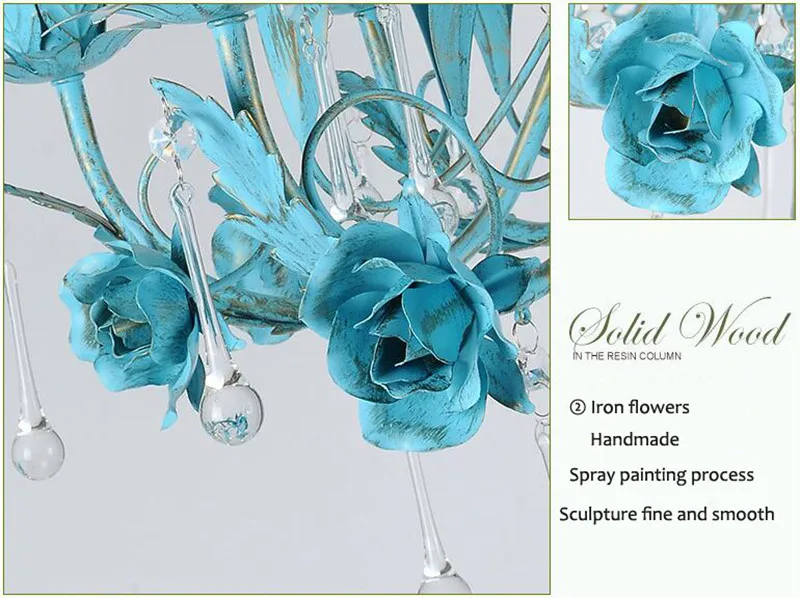 Luxury crystal blue pendant light (29)