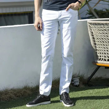 

High Quality 2019 Spring Fashion Chino Pants Men Office Work Slim Trousers Male Straight Casual Pants