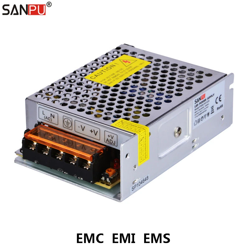 SANPU EMC EMI EMS SMPS 24VDC импульсный источник питания 60 Вт 2.5A 220 24 В AC DC преобразователь