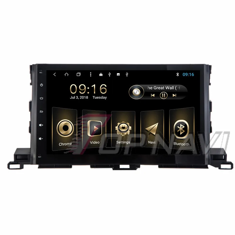 Авто Multi Touch HD проигрыватель для авто для Toyota Highlander Android 8,1 10,1 ''topnavi автомобильный навигатор с gps радио MP3 антенна без DVD