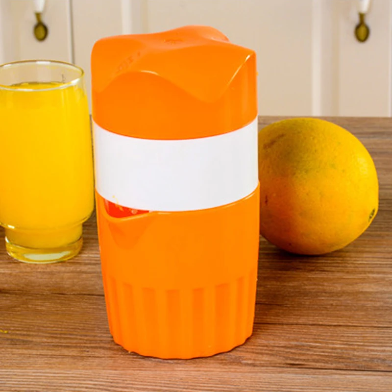 Соковыжималка из нержавеющей стали оранжевая портативная ручная крышка вращение соковыжималка для цитрусовых Лимон Апельсин соковыжималка для сока мандарина