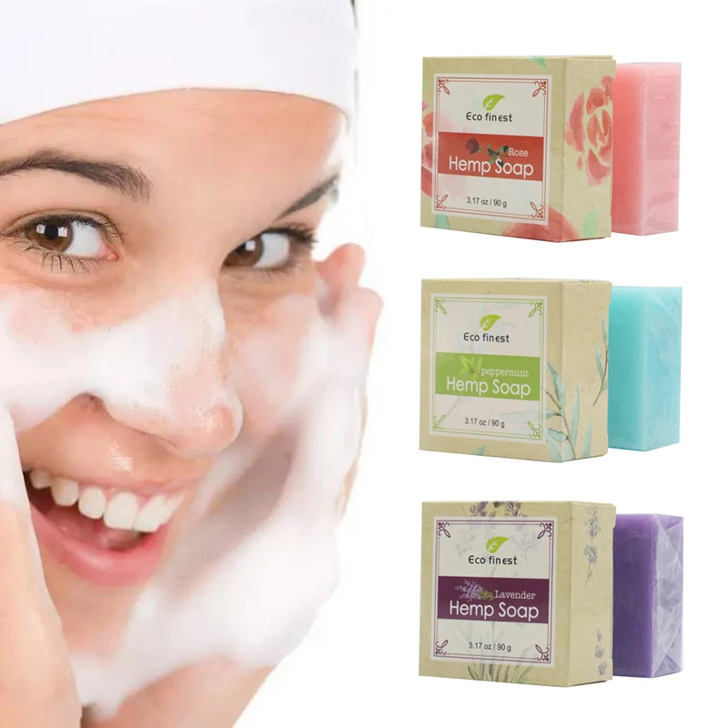 6 Pcs Handmade Hemp Oil Soap Skin Care Revitalizing Scent with Tea Tree Rose Lavender KG66 6 Pcs Handmade Hemp Oil Soap Skin Care Revitalizing Scent with Tea Tree Rose Lavender KG66
